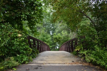 Obraz premium Metal bridge over a river
