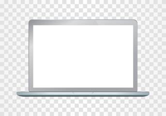 Modern laptop computer vector mockup