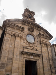 Fototapeta na wymiar Catedral de Santiago de Compostela en Galicia, España, vacaciones de 2018 