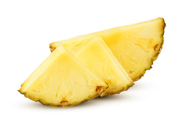 pineapple slice isolated on white background, clipping path, full depth of field