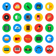 Music icons, musical instruments, devices and accessories