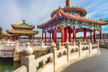 Zelfklevend Fotobehang Beihai Park Peking China © Siegfried Schnepf