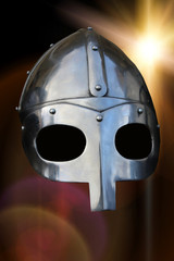 casque de chevalier du moyen-âge
