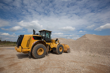 Obraz premium bulldozer at construction site