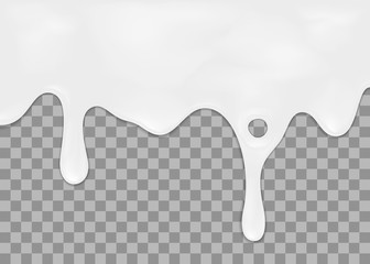 Milk dripping background. Vector illustration, eps 10.