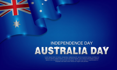 illustration Happy Australia Day Celebration poster or banner Background set