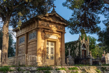 Fototapeta premium The Santa Maria Addolorata Cemetery in Paola, Malta is known as the Addolorata Cemetery, it opened in 1869 and is the largest cemetery in Malta.