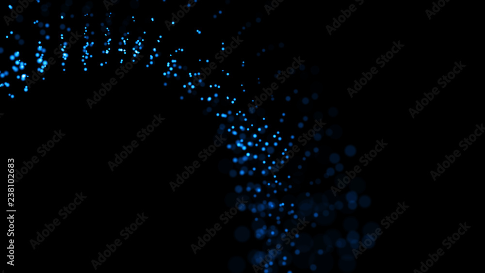 Poster big data visualization 3d. digital background. data threads plot. big data. abstract 3d big data vis
