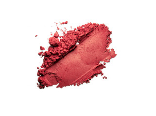 Blusher smudge white isolated background