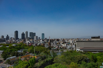 Obraz premium Aerial view of Nagoya city, Japan