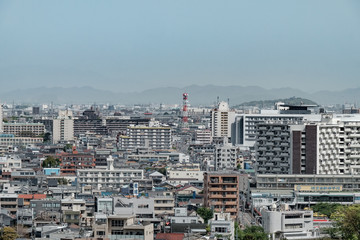 Aerial view of Nagoya city, Japan