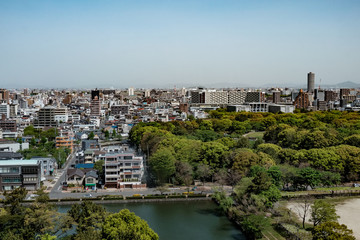 Fototapeta na wymiar Aerial view of Nagoya city, Japan