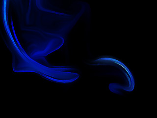 Blue swirl on a black background