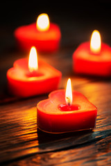 heart shaped candles