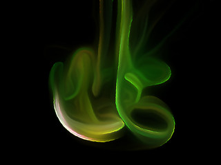 Fractal flame on a black background