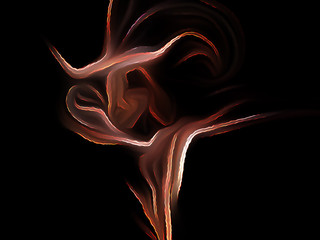Fractal flame on a black background