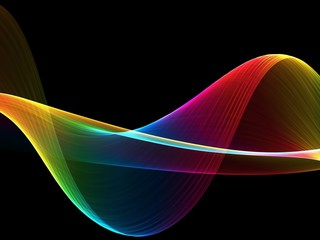 Abstract multicolored light waves background