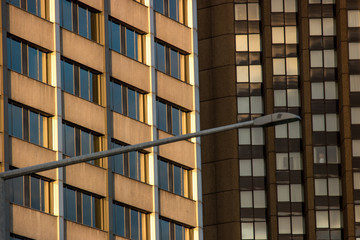 Lamp post and buildings