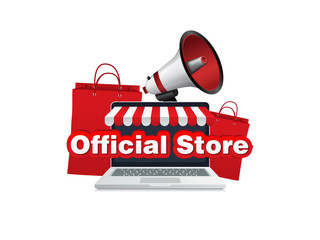 grand opening official store, sale bag, online shop background