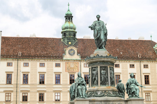 Statue in Hofburg Palace in Vienna, Austria