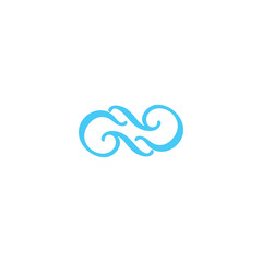 Fototapeta premium simple blue cloud symbol vector