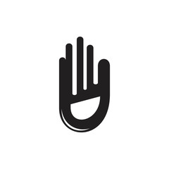 Obraz premium abstract motion hand palm logo vector