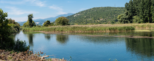 Lake of Vriton at Agras just outside Edessa city in Macedonia, Greece