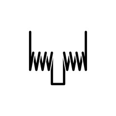 Metal spring vector icon