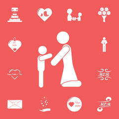 child and mother icon. Detailed set of mother day icons. Premium graphic design. One of the collection icons for websites, web design, mobile app