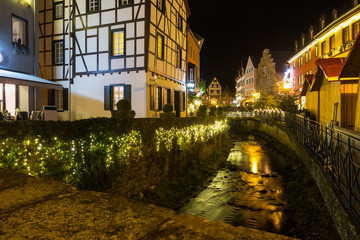 historic town bad muenstereifel germany in the evening