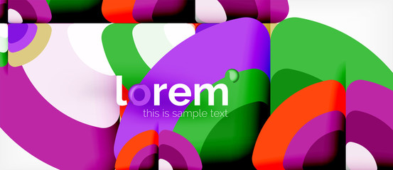 Obraz premium Circles and triangles design abstract background