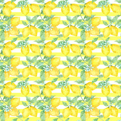 Watercolor Lemon pattern