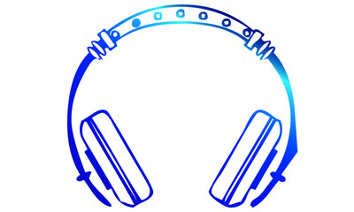 headphones on white background