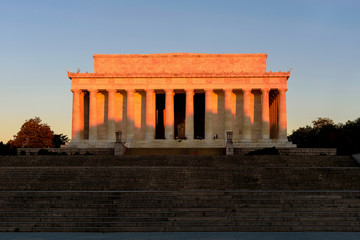 Lincoln Memorial at Sunrise , Washington DC USA