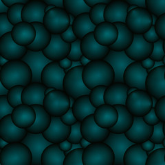 Dark cobalt circles and volumetric balls. For holiday paper and fabric