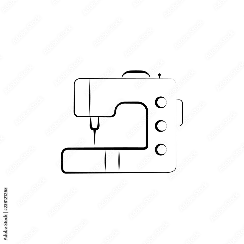 Poster sewing machine icon. element of art and craft icon. thin line icon for website design and developmen