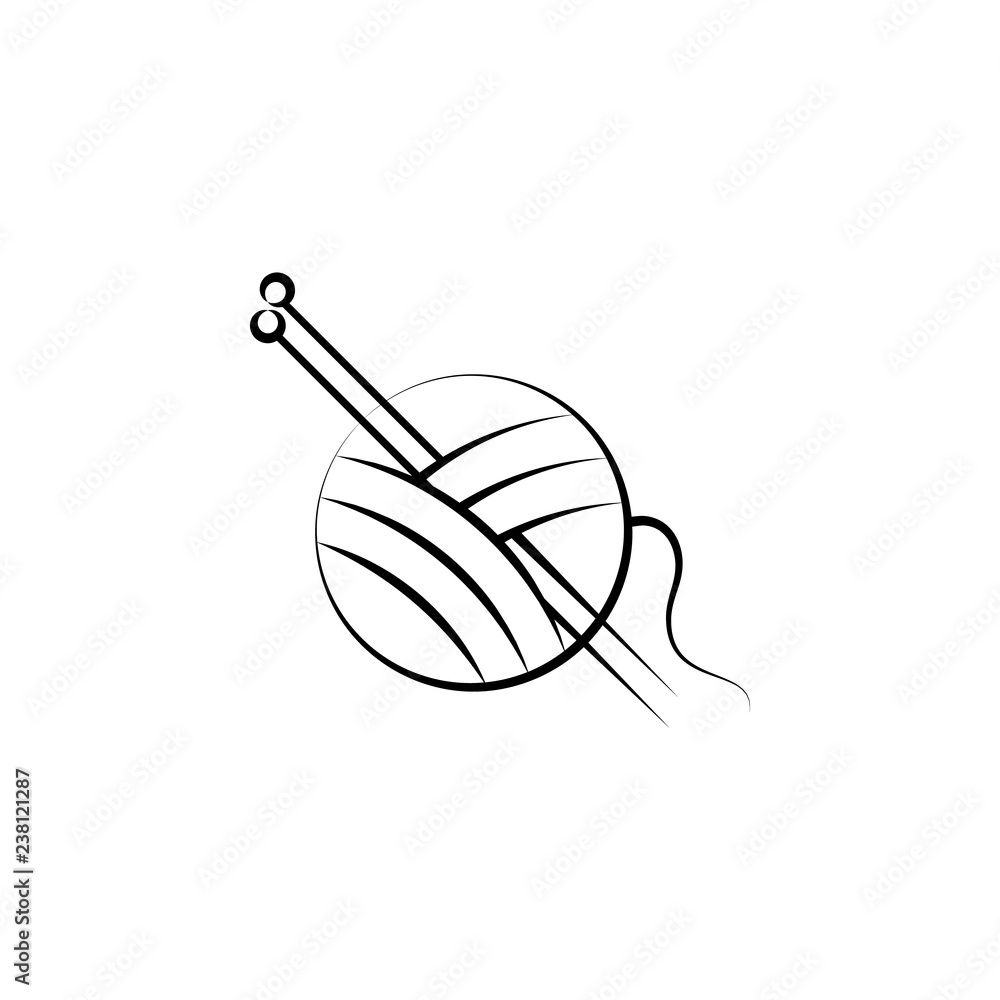 Poster yarn, thread icon. element of art and craft icon. thin line icon for website design and development,