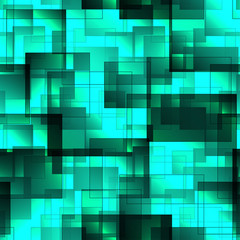 Pattern of ocean tiles and squares with shadow and volume.