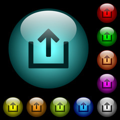 Export item icons in color illuminated glass buttons