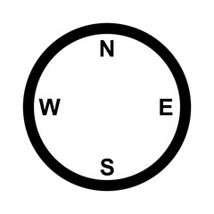 Graphic Illustration of a Compass without an arrow, concept for loss of direction. 