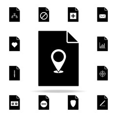 pin on document icon. File and documents icons universal set for web and mobile