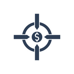 Obraz premium Simple Illustration of Business Target Icon