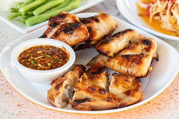 grilled Chicken on a white plate