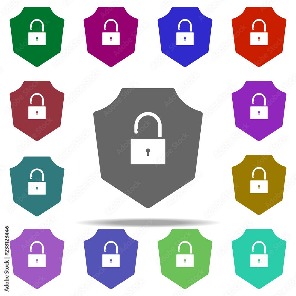 Fototapete padlock icon. elements of hacker in multi color style icons. simple icon for websites, web design, m