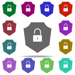 padlock icon. Elements of Hacker in multi color style icons. Simple icon for websites, web design, mobile app, info graphics