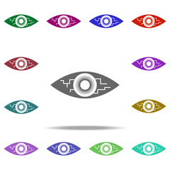 digital eye icon. Elements of Hacker in multi color style icons. Simple icon for websites, web design, mobile app, info graphics