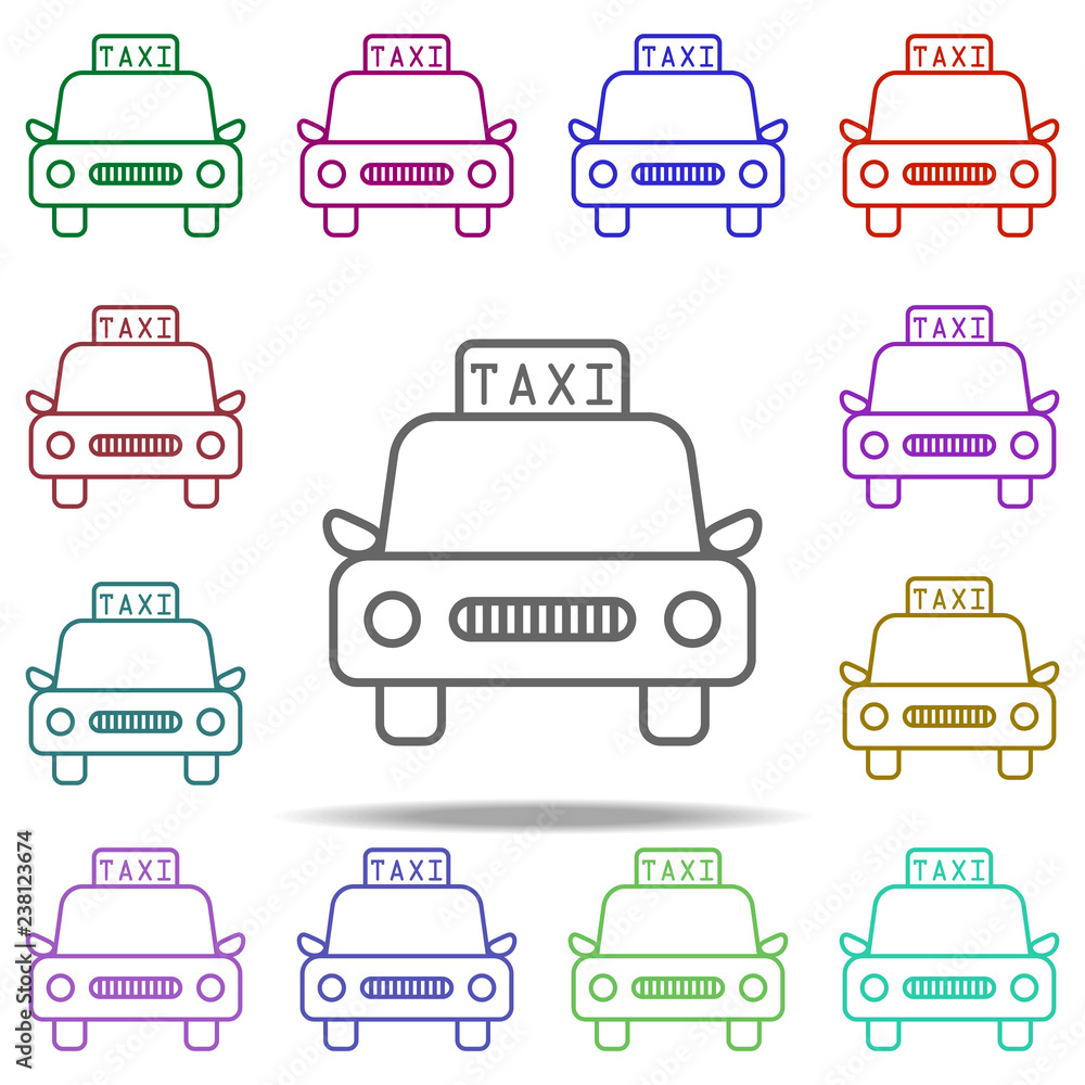Poster taxi icon. elements of hotel in multi color style icons. simple icon for websites, web design, mobil