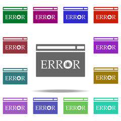 error from a virus icon. Elements of Hacker in multi color style icons. Simple icon for websites, web design, mobile app, info graphics