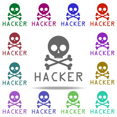 sign of hackers icon. Elements of Hacker in multi color style icons. Simple icon for websites, web design, mobile app, info graphics