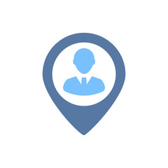 Businessman location Icon